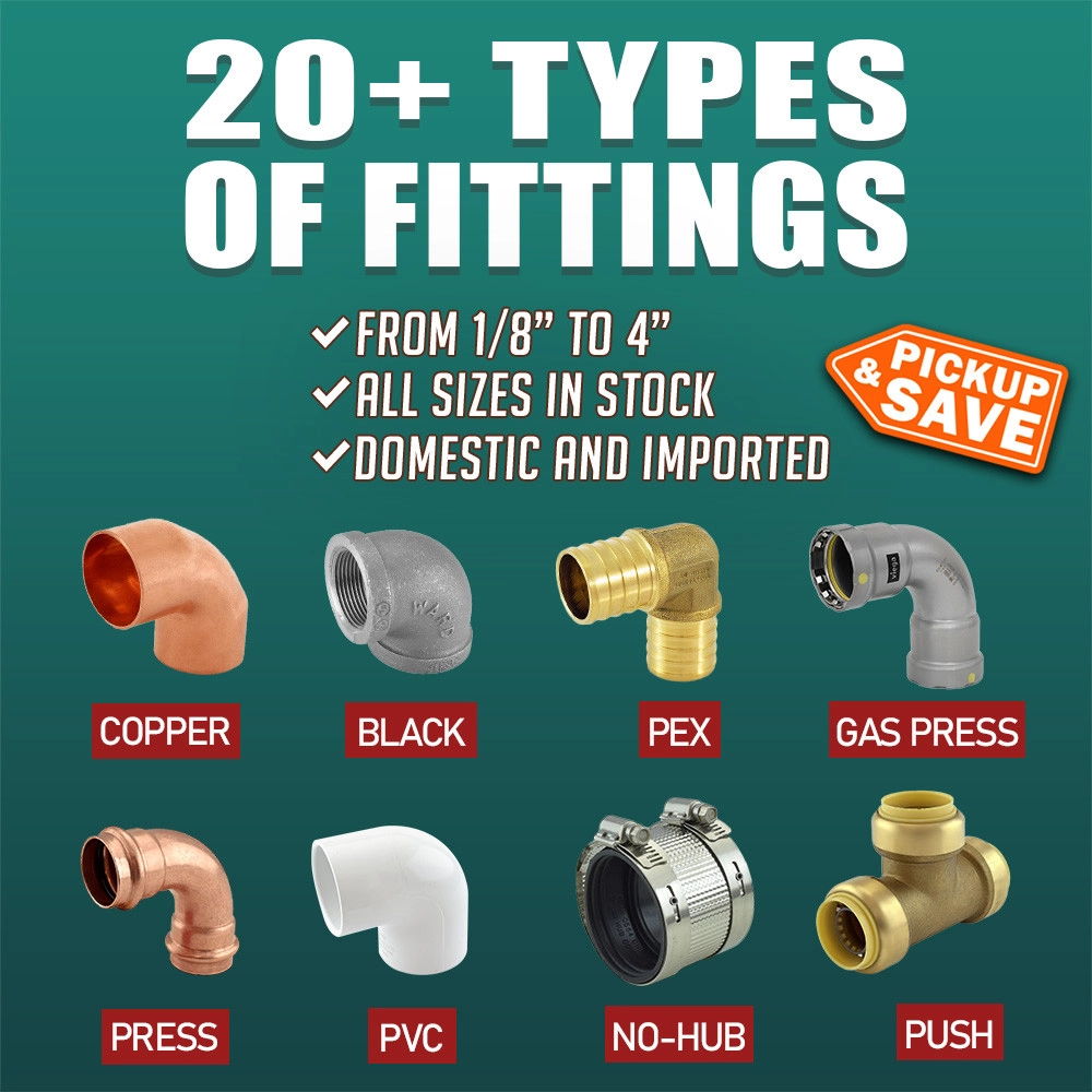 Pipe Fittings for Plumbing - Copper, PEX, PVC