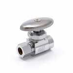 1/2" Sweat x 3/8" OD Compr. Straight Stop Valve (Multi-Turn), Lead-Free