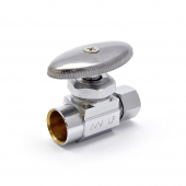 1/2" Sweat x 3/8" OD Compr. Straight Stop Valve (Multi-Turn), Lead-Free Matco-Norca