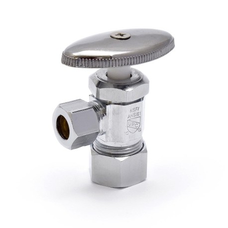 Matco-Norca 5/8" OD Compr. x 3/8" OD Compr. Angle Stop Valve (Multi-Turn), Lead-Free