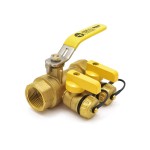 1" NPT Threaded Purge & Fill Ball Valve w/ Hose Drains