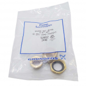 3/4" NPT Bronze Pump Unions Set, GU125 (1-1/4" Union) Grundfos