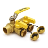 3/4" Sweat (Solder) Purge & Fill Ball Valve w/ Hose Drains Webstone Valves