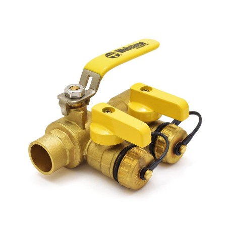 3/4" Sweat (Solder) Purge & Fill Ball Valve w/ Hose Drains Webstone Valves