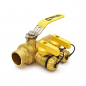 1" Sweat (Solder) Purge & Fill Ball Valve w/ Hose Drains Webstone Valves