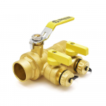 1-1/4" Sweat (Solder) Purge & Fill Ball Valve w/ Hose Drains