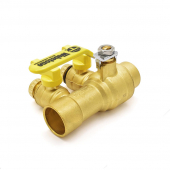 1-1/4" Sweat (Solder) Purge & Fill Ball Valve w/ Hose Drains Webstone Valves