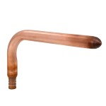 Copper Stub Out Elbow for 1/2" PEX Tubing, 6" x 3.5"