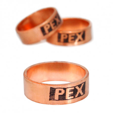 3/4" PEX Copper Crimp Rings (100/bag), Made in USA Sioux Chief