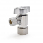 5/8" OD Compr. x 3/8" OD Compr. Angle Stop Valve (1/4-Turn), Lead-Free