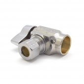 1/2" Sweat x 3/8" OD Compr. Angle Stop Valve (1/4-Turn), Lead-Free BrassCraft