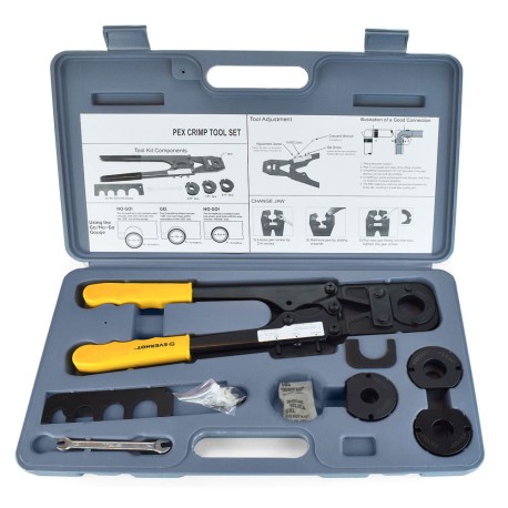 PEX Crimp Tool Kit for sizes 1/2", 5/8", 3/4" & 1" Everhot