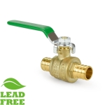 3/4" PEX Brass Ball Valve, Full Port (Lead-Free)